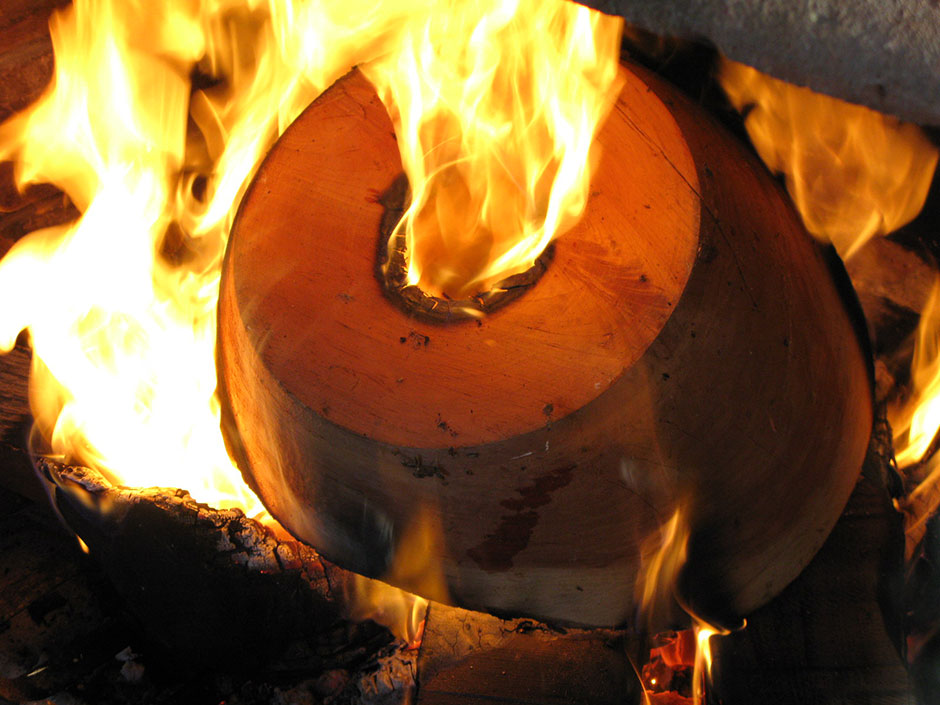 Accidental cherry funnel bowl – firewood